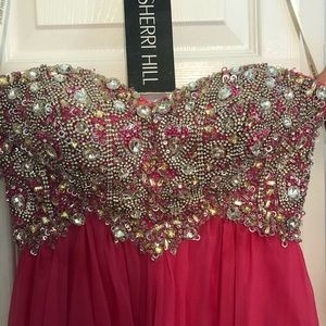 Sherri Hill hot pink prom dress. Size 4.